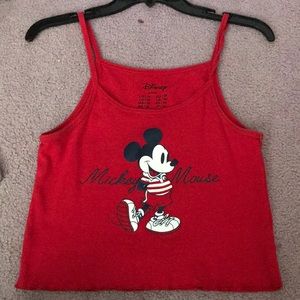 Red Mickey Mouse tank top